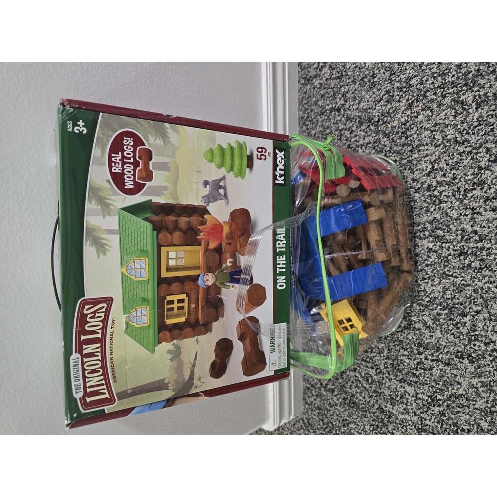 Lincoln Logs On The Trail Building Set with 150 + misc logs